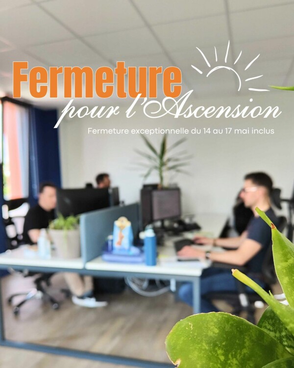 Le week-end de l'Ascension approche et toute l'équipe en profite pour s'accorder une petite pause de quelques jours ️