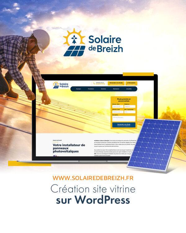 Place au soleil ! On vous présente le site de @solairedebreizh, notre toute dernière réalisation ️